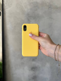 Чохол Silicone case з відкритою камерою на iPhone XS Max Cream Yellow (41)