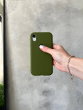 Чохол Silicone case з відкритою камерою на iPhone XR Army Green (11)