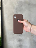 Чохол Silicone case з відкритою камерою на iPhone XR Chocolate (43)