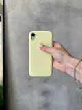 Чохол Silicone case з відкритою камерою на iPhone XR Cream Yellow (41)