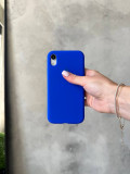 Чехол Silicone case с открытой камерой на iPhone XR Electric Blue (29)