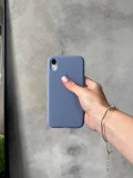 Чохол Silicone case з відкритою камерою на iPhone XR Lavander Grey (17)