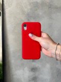 Чохол Silicone case з відкритою камерою на iPhone XR Red (04)