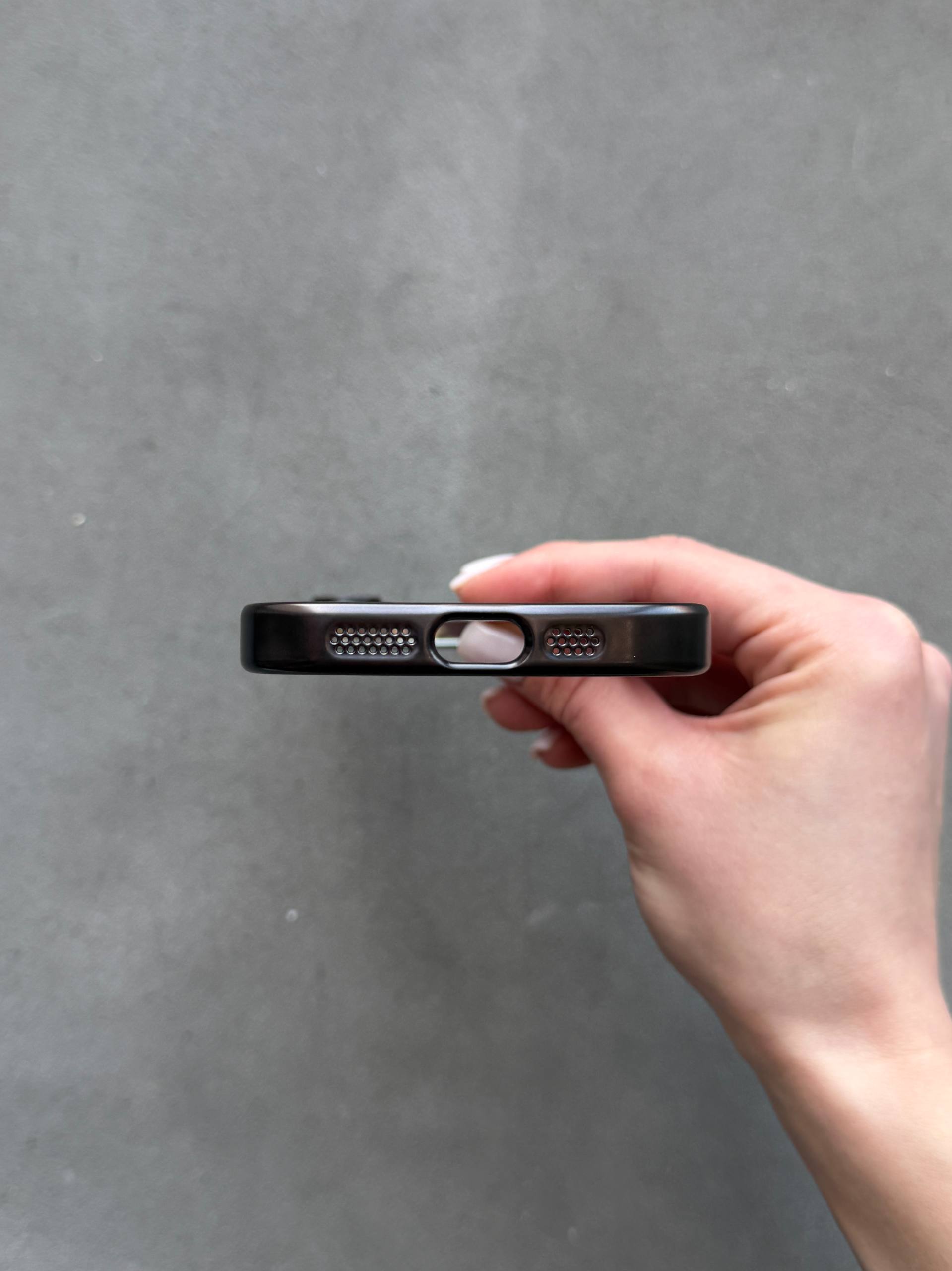 Чехол цветной Shining case с Magsafe на iPhone 17 Black