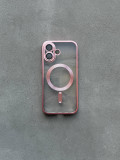Чохол кольоровий Shining case з Magsafe на iPhone 17 Pink
