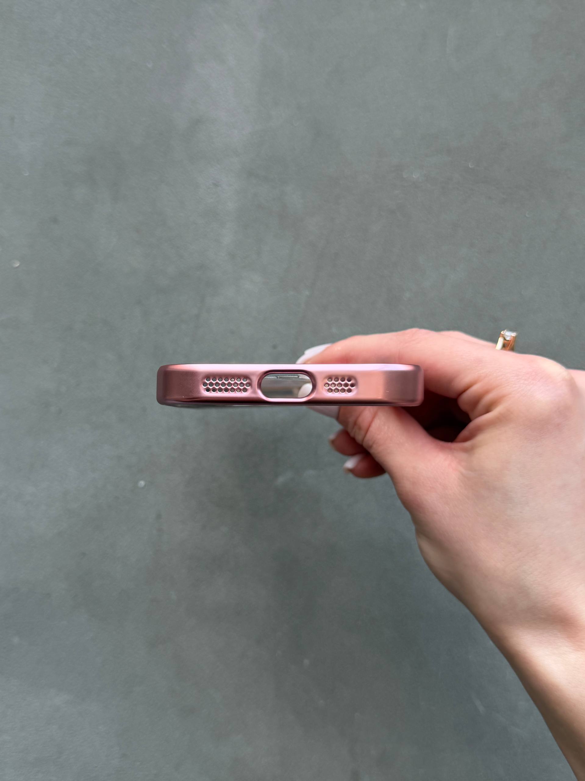 Чехол цветной Shining case с Magsafe на iPhone 17 Pink