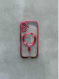 Чохол кольоровий Shining case з Magsafe на iPhone 16+ Red