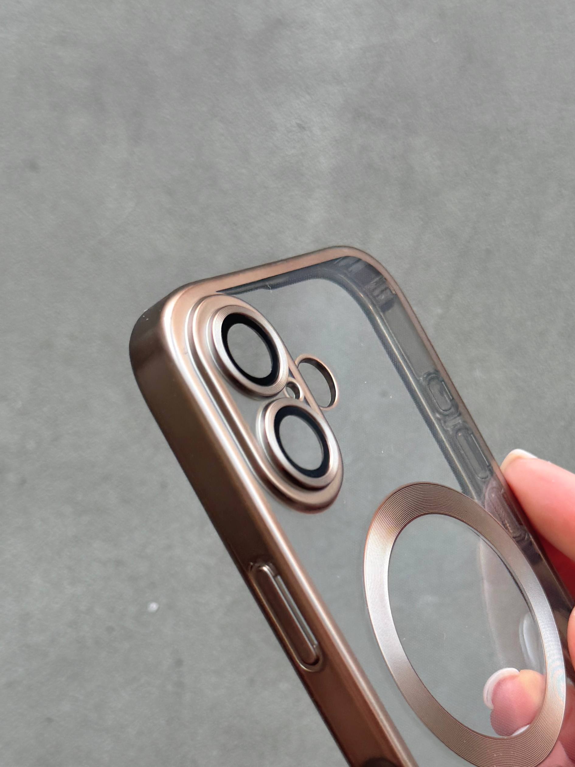Чехол цветной Shining case с Magsafe на iPhone 17 Titan