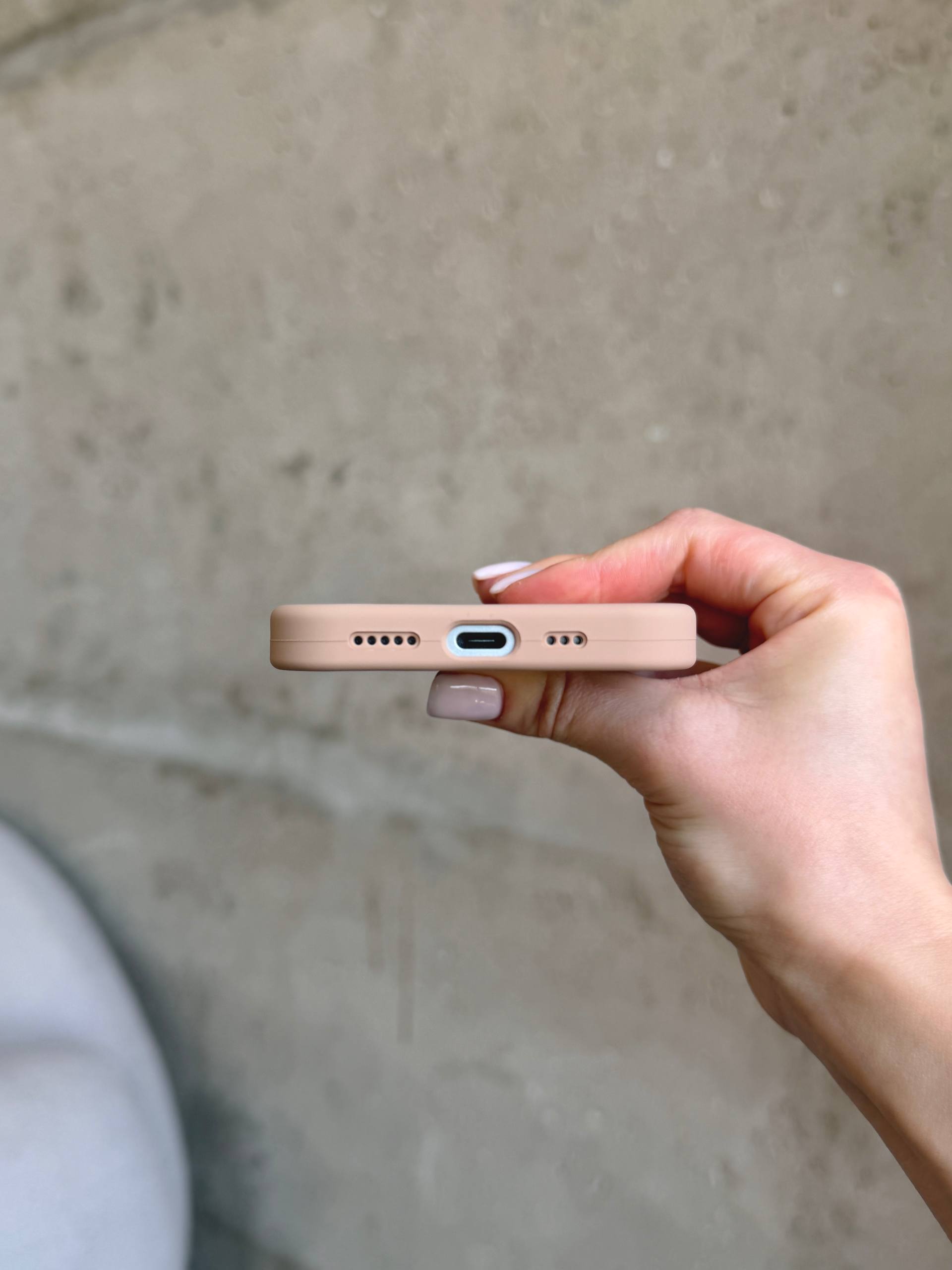 Чохол Silicone case із закритою камерою на iPhone 14 Desert #62