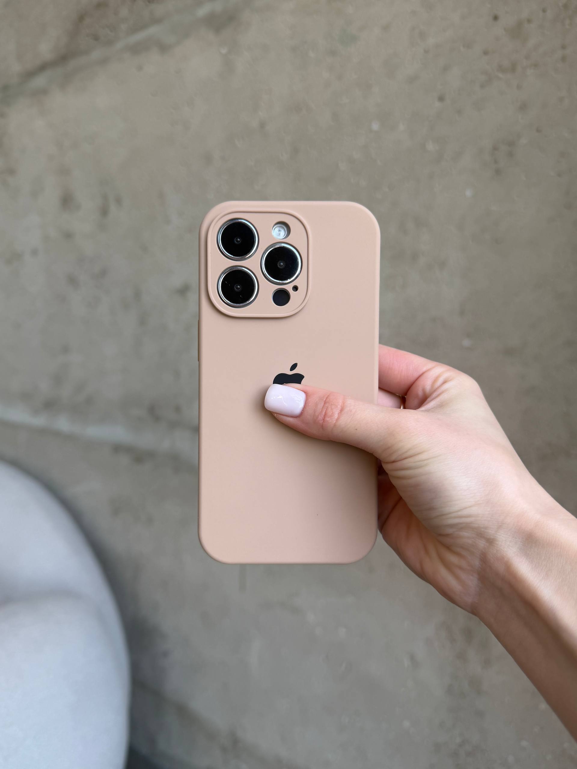 Чохол Silicone case із закритою камерою на iPhone 14 Pro Desert #62