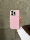 Чохол Flower Silicone Case з Magsafe на iPhone 15 Pro Max Pink (01)
