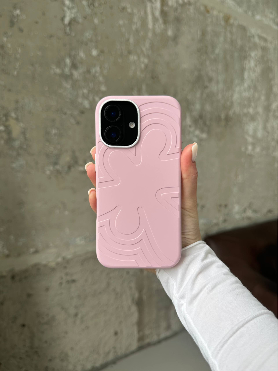 Чохол Flower Silicone Case з Magsafe на iPhone 17 Pink (01)