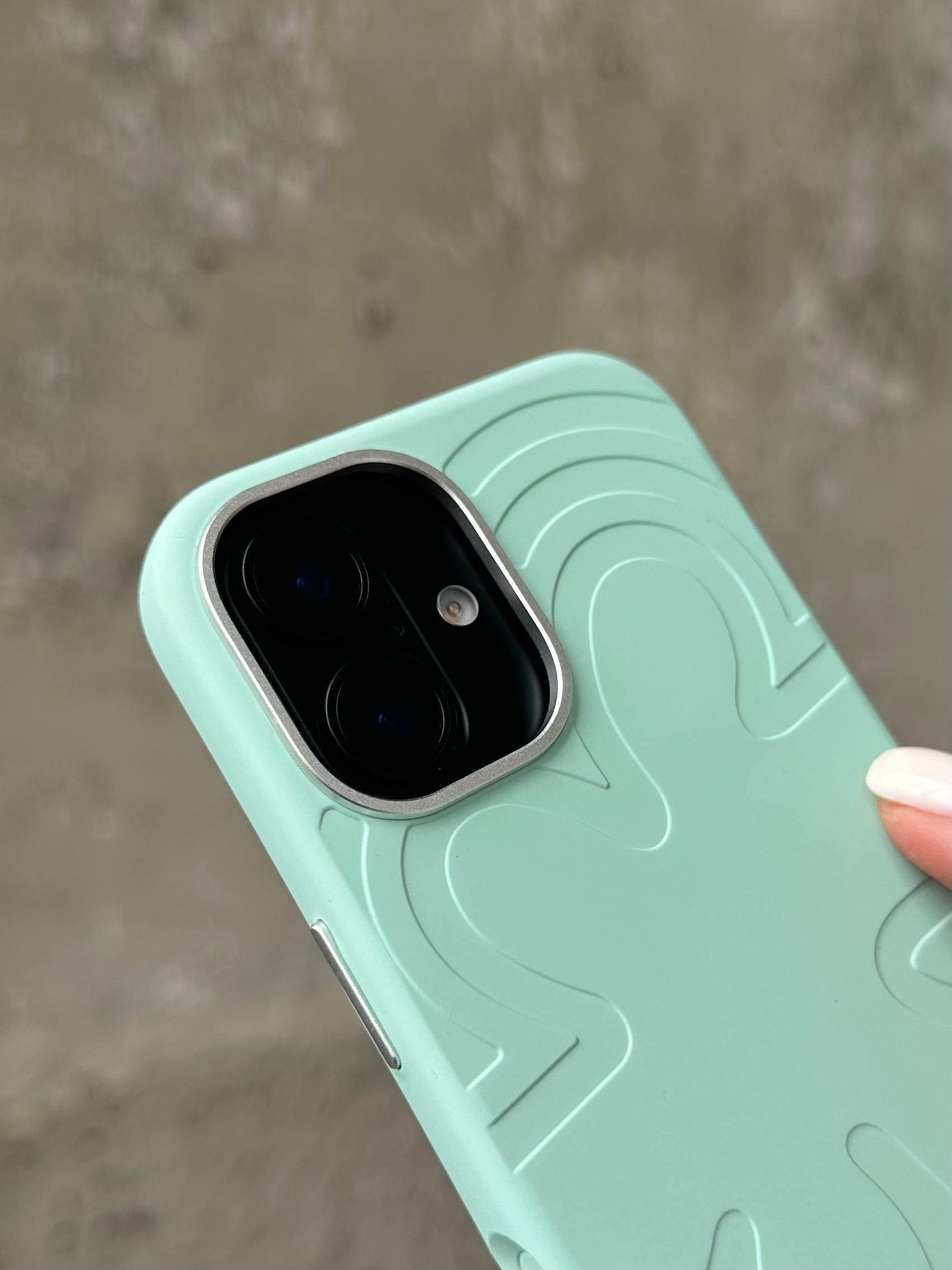 Чехол Flower Silicone Case с Magsafe на iPhone 16 Mint (08)