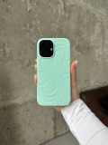 Чохол Flower Silicone Case з Magsafe на iPhone 16 Mint (08)