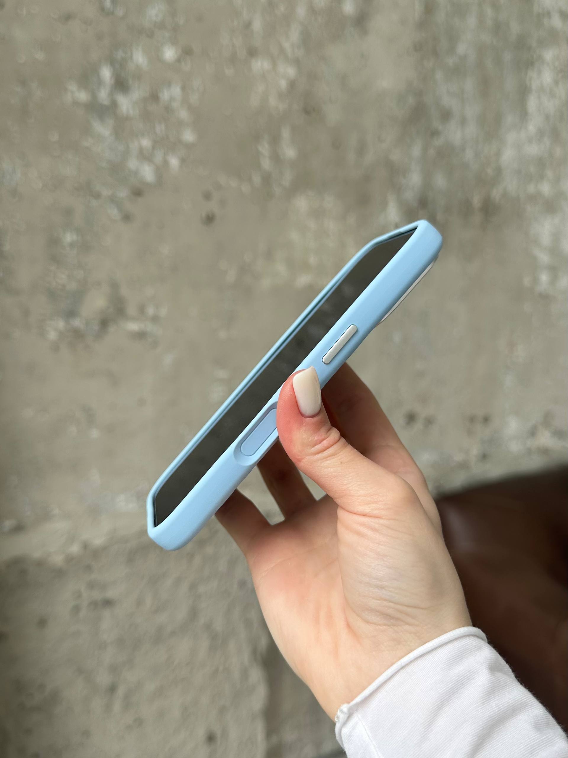Чохол Flower Silicone Case з Magsafe на iPhone 16 Cloud Blue (02)