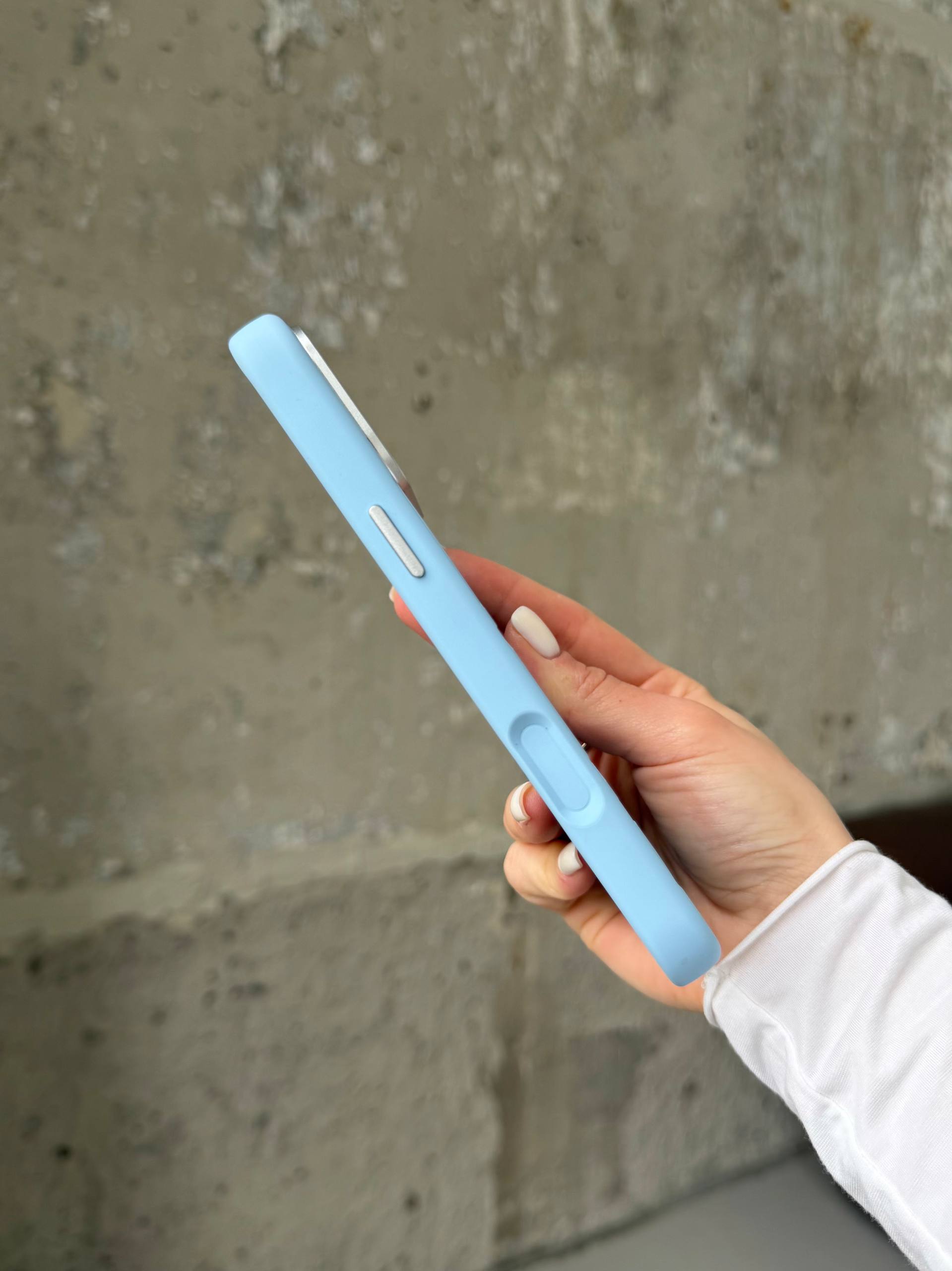 Чохол Flower Silicone Case з Magsafe на iPhone 17 Pro Cloud Blue (02)