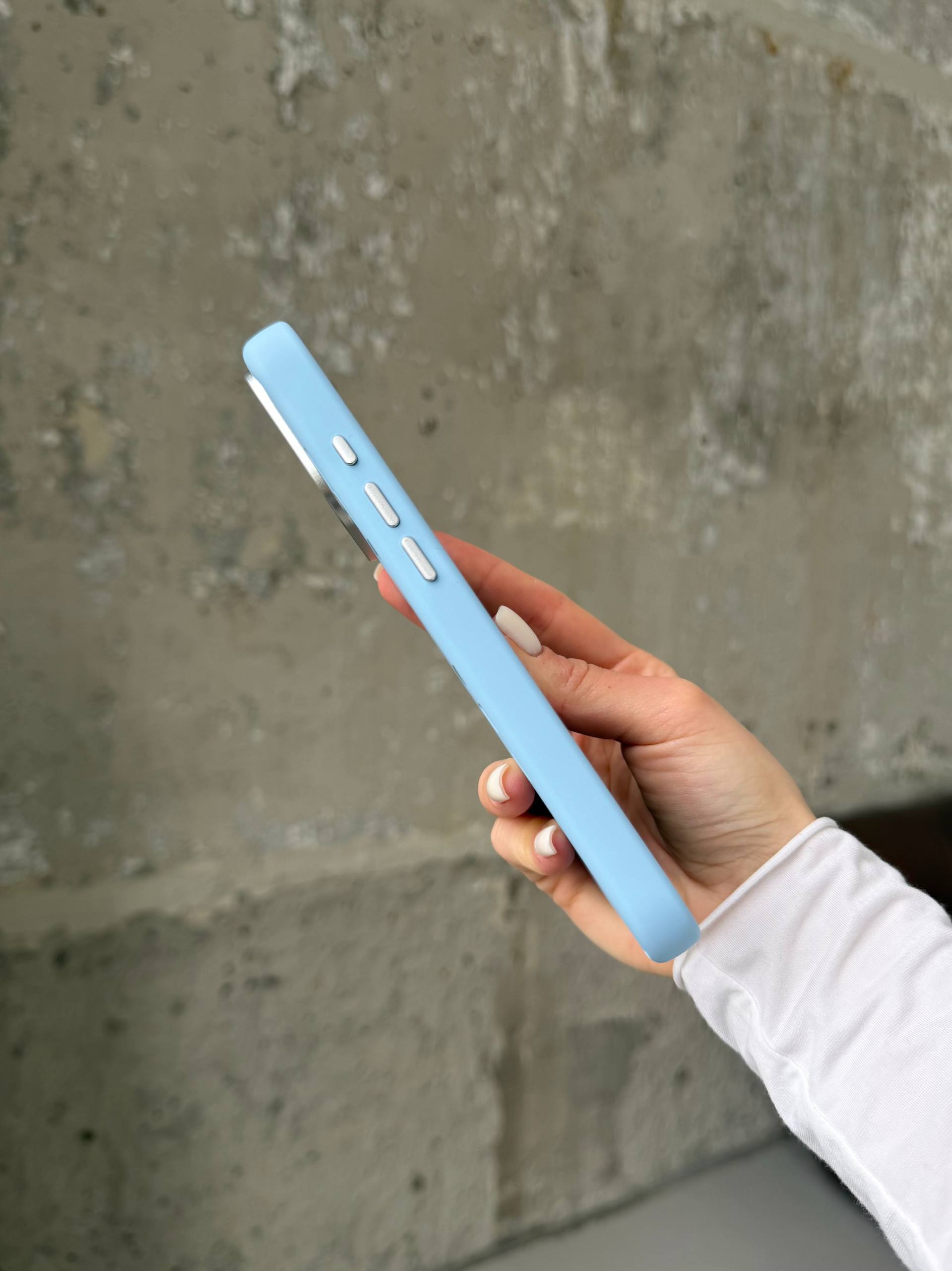 Чохол Flower Silicone Case з Magsafe на iPhone 17 Pro Cloud Blue (02)
