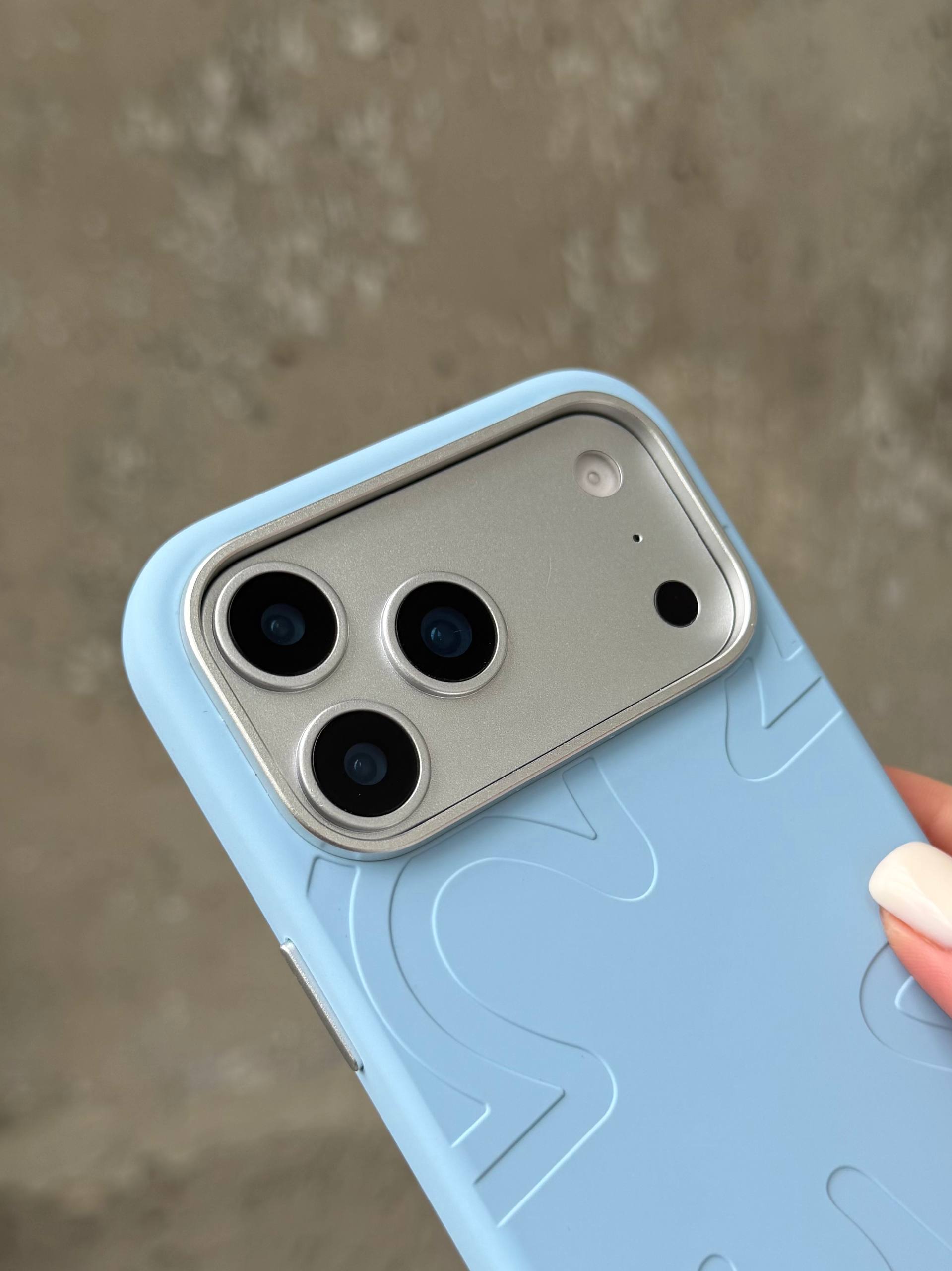 Чохол Flower Silicone Case з Magsafe на iPhone 17 Pro Cloud Blue (02)