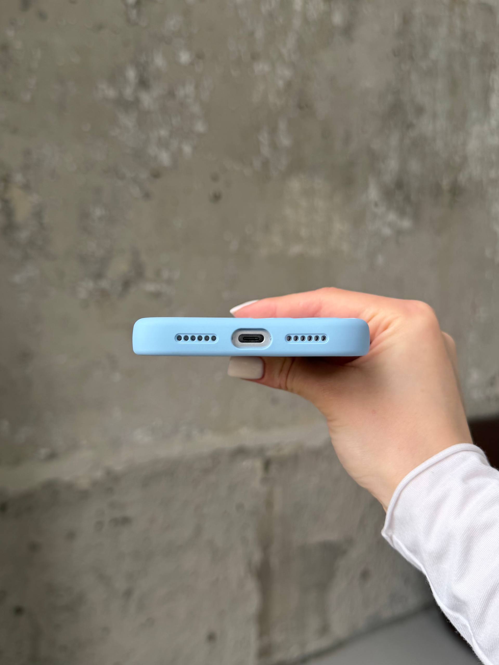 Чохол Flower Silicone Case з Magsafe на iPhone 17 Pro Cloud Blue (02)