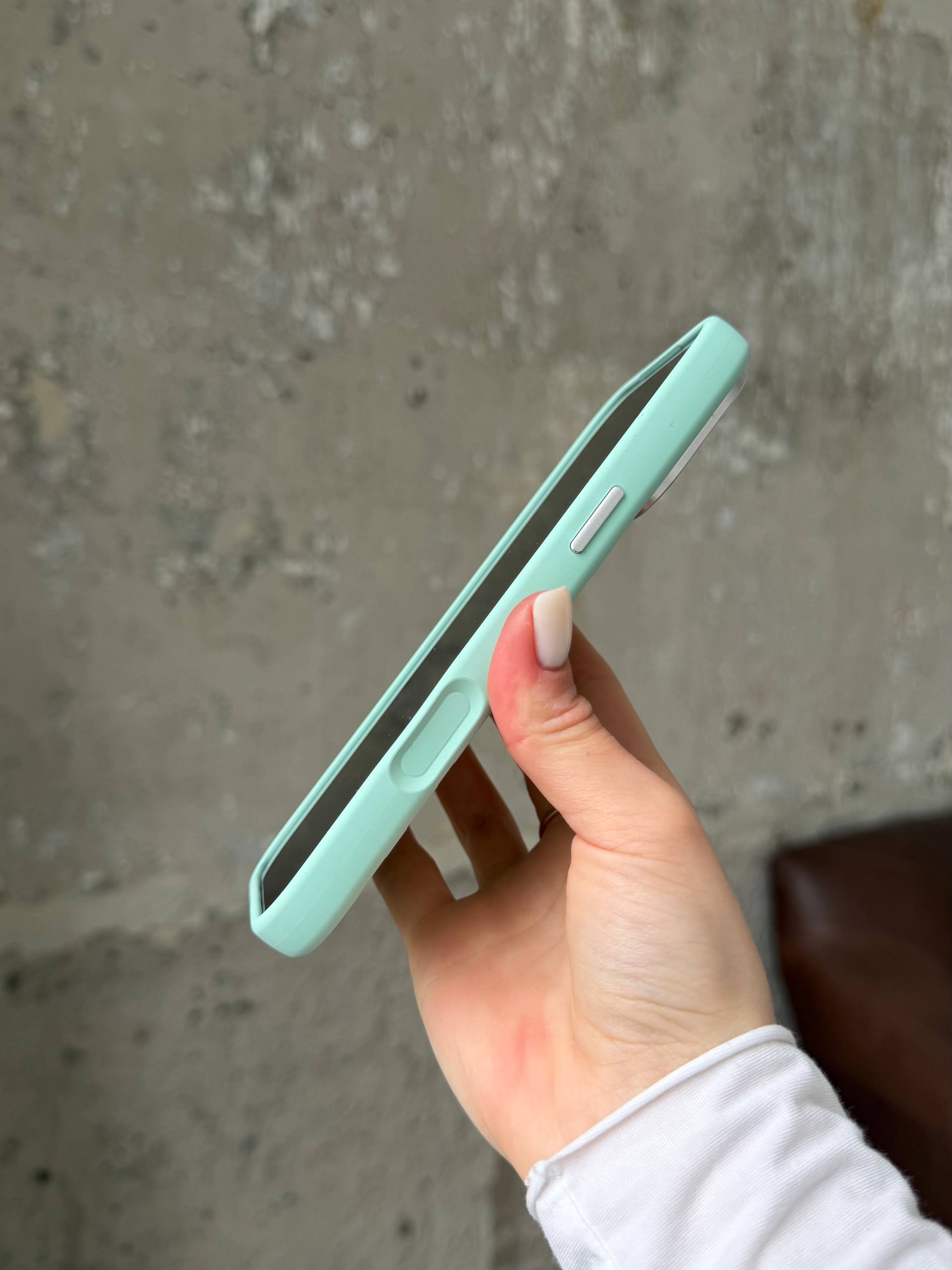 Чохол Flower Silicone Case з Magsafe на iPhone 17 Pro Max Mint (08)