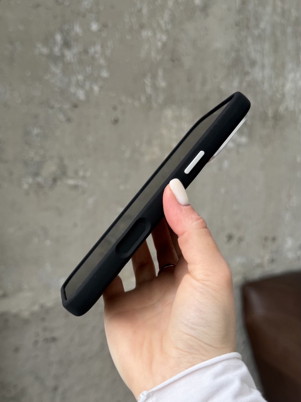 Чехол Flower Silicone Case с Magsafe на iPhone 17 Pro Black (04)