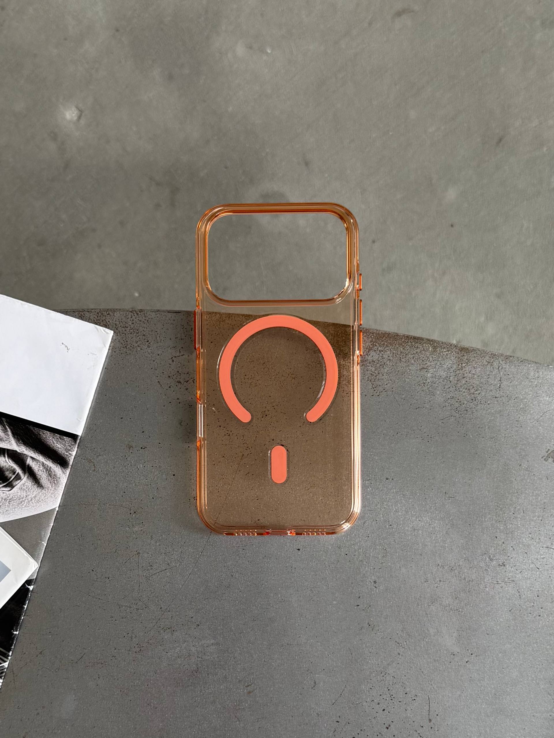 Чехол прозрачный KZDOO Iceguard с Magsafe (Camera Control) на iPhone 17 Pro Max Orange