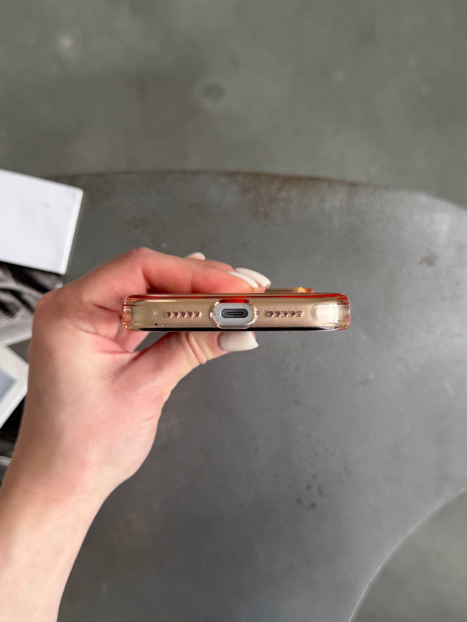 Чехол прозрачный KZDOO Iceguard с Magsafe (Camera Control) на iPhone 17 Pro Max Orange