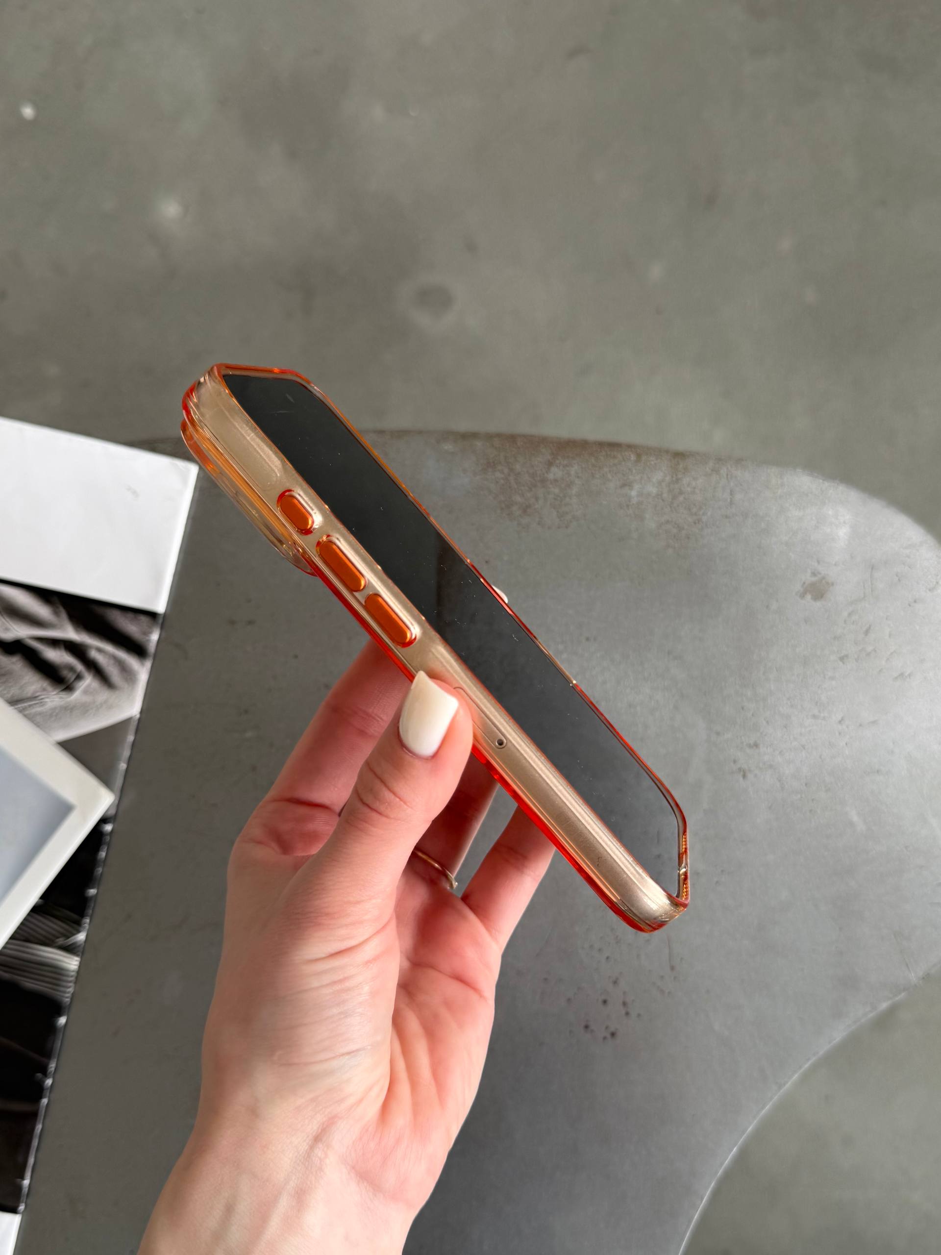 Чехол прозрачный KZDOO Iceguard с Magsafe (Camera Control) на iPhone 17 Pro Max Orange