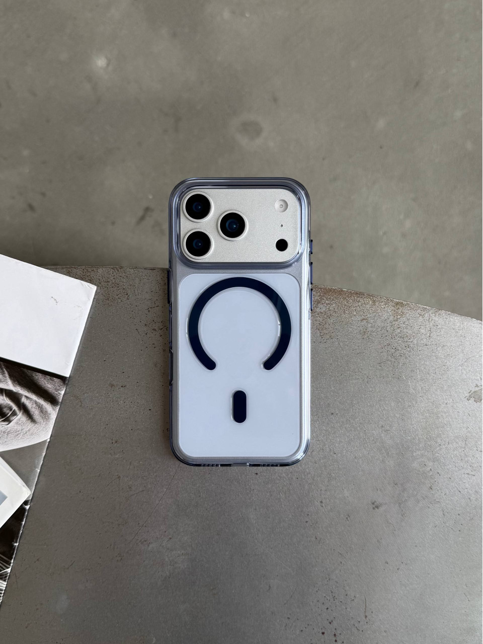Чохол прозорий KZDOO Iceguard з Magsafe (Camera Control) на iPhone 17 Pro Max Blue