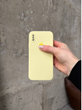 Чохол Silicone case із закритою камерою на iPhone XR Cream Yellow #61