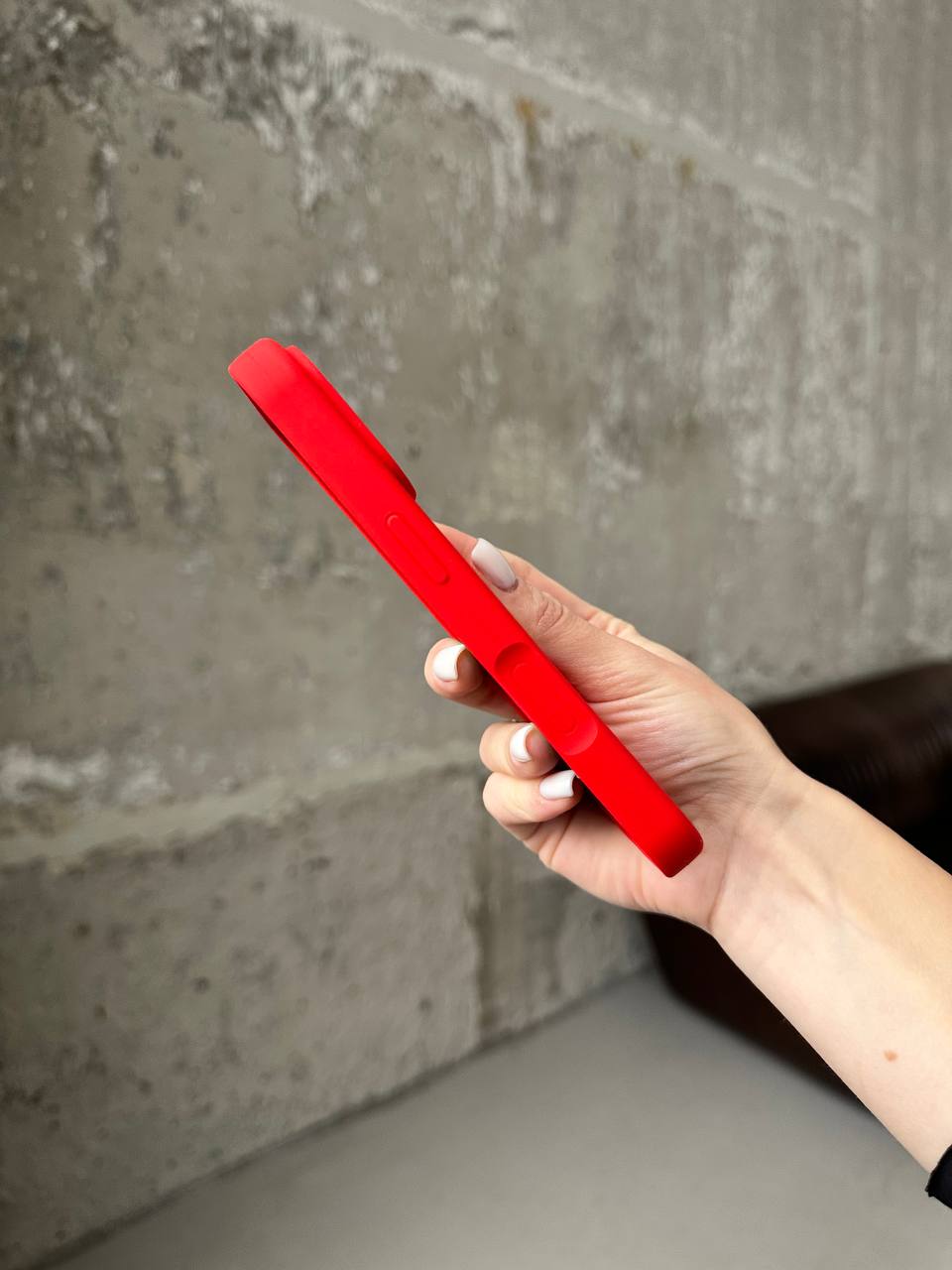 Чехол Silicone case с закрытой камерой для iPhone 17 Red #11