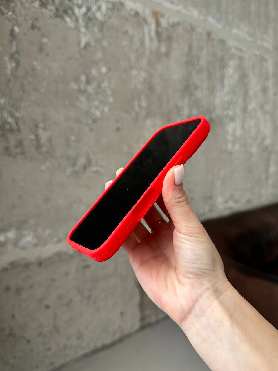 Чехол Silicone case с закрытой камерой для iPhone 17 Red #11