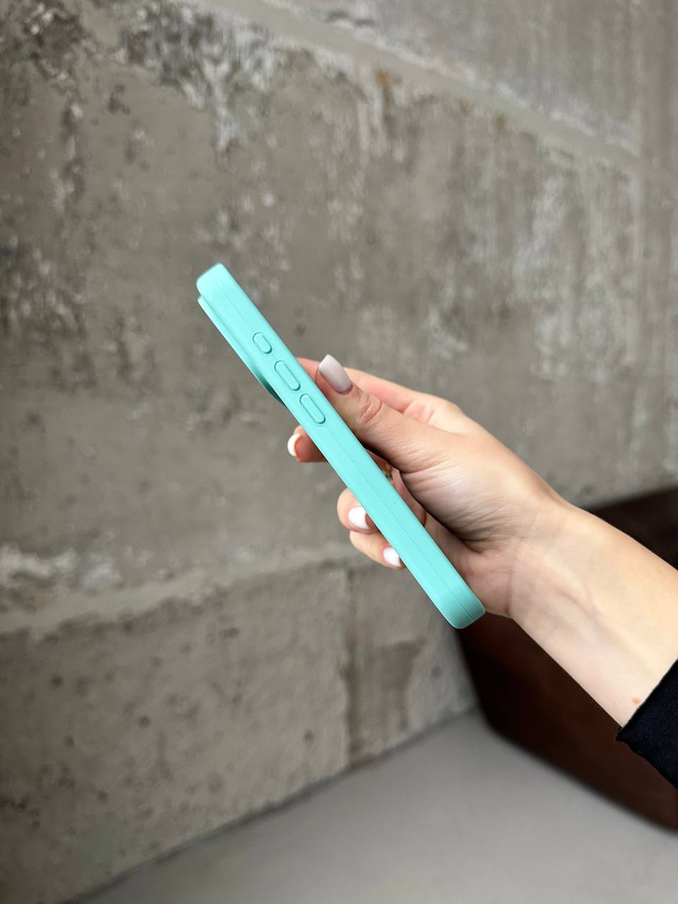 Чехол Silicone case с закрытой камерой на iPhone 17 Sea Blue #17