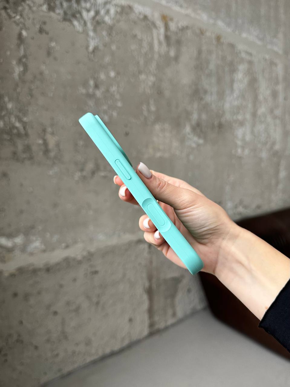 Чехол Silicone case с закрытой камерой на iPhone 17 Sea Blue #17