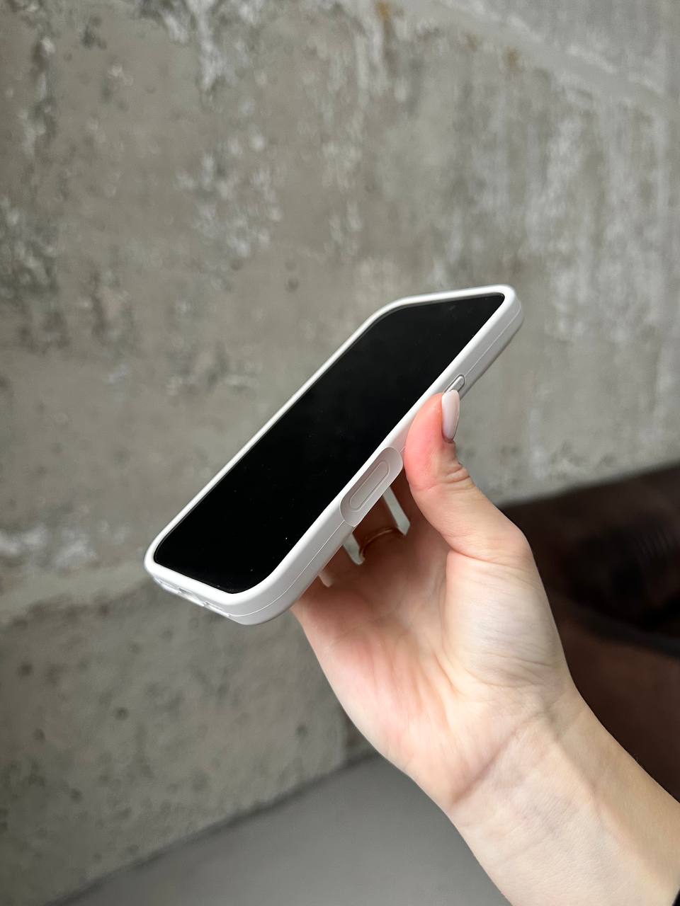 Чохол Silicone case із закритою камерою на iPhone 17 Stone #09