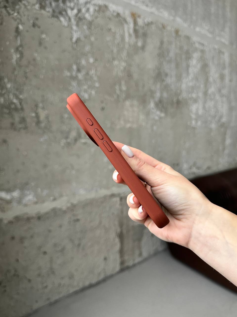 Чохол Silicone case із закритою камерою на iPhone 17 Brown #42