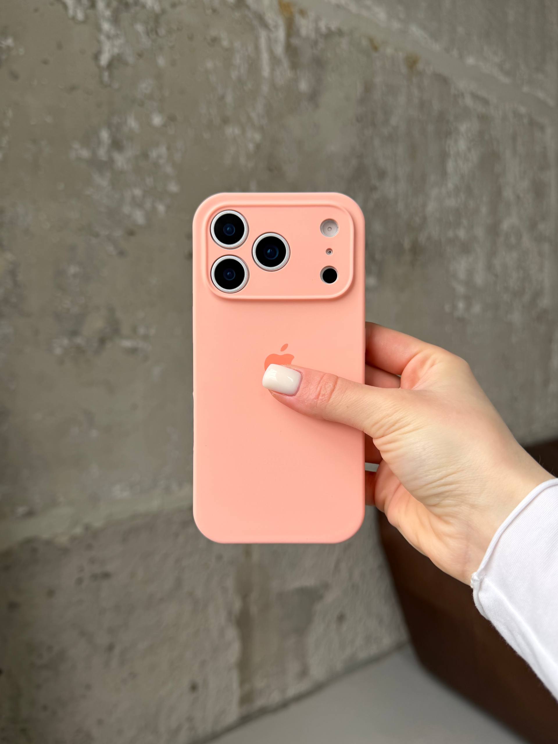 Чохол Silicone case із закритою камерою на iPhone 17 Pro Max Grapefruit #37