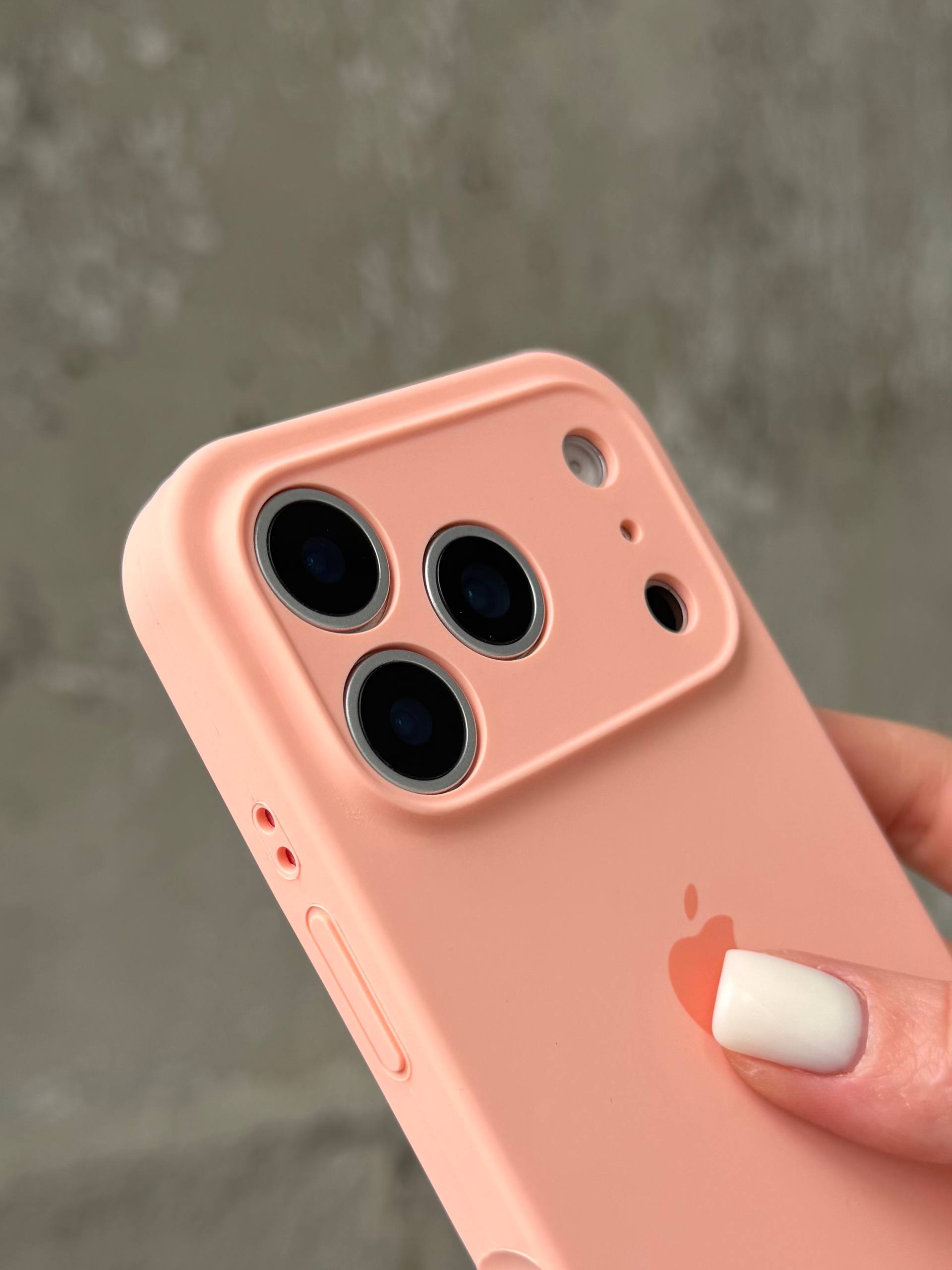 Чехол Silicone case с закрытой камерой на iPhone 17 Pro Max Grapefruit #37