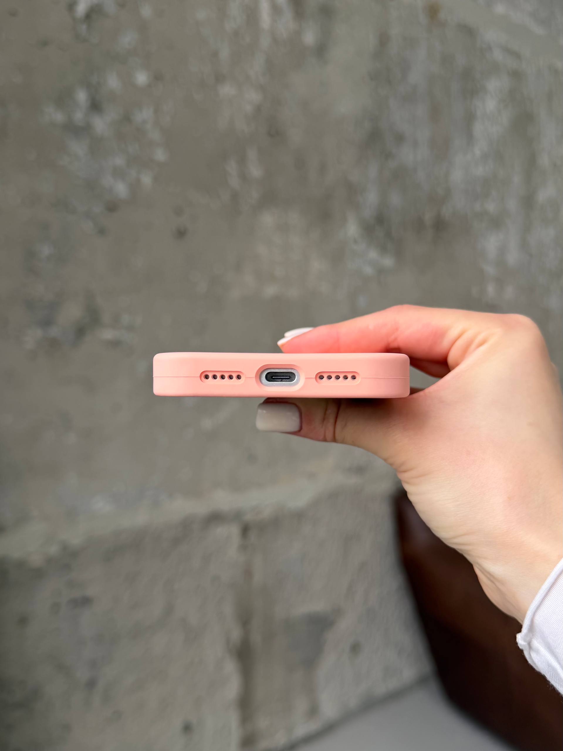 Чехол Silicone case с закрытой камерой на iPhone 17 Pro Max Grapefruit #37