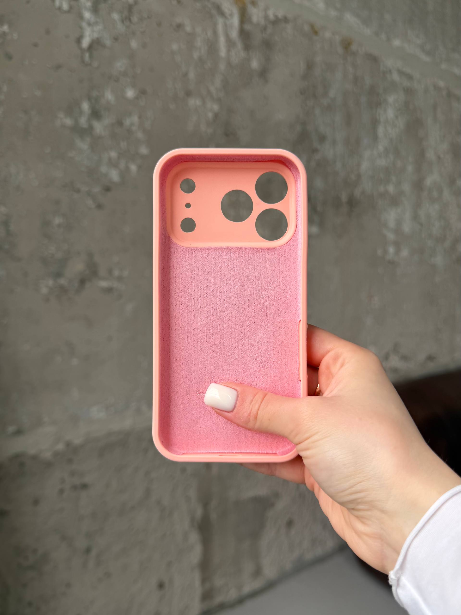 Чехол Silicone case с закрытой камерой на iPhone 17 Pro Max Grapefruit #37