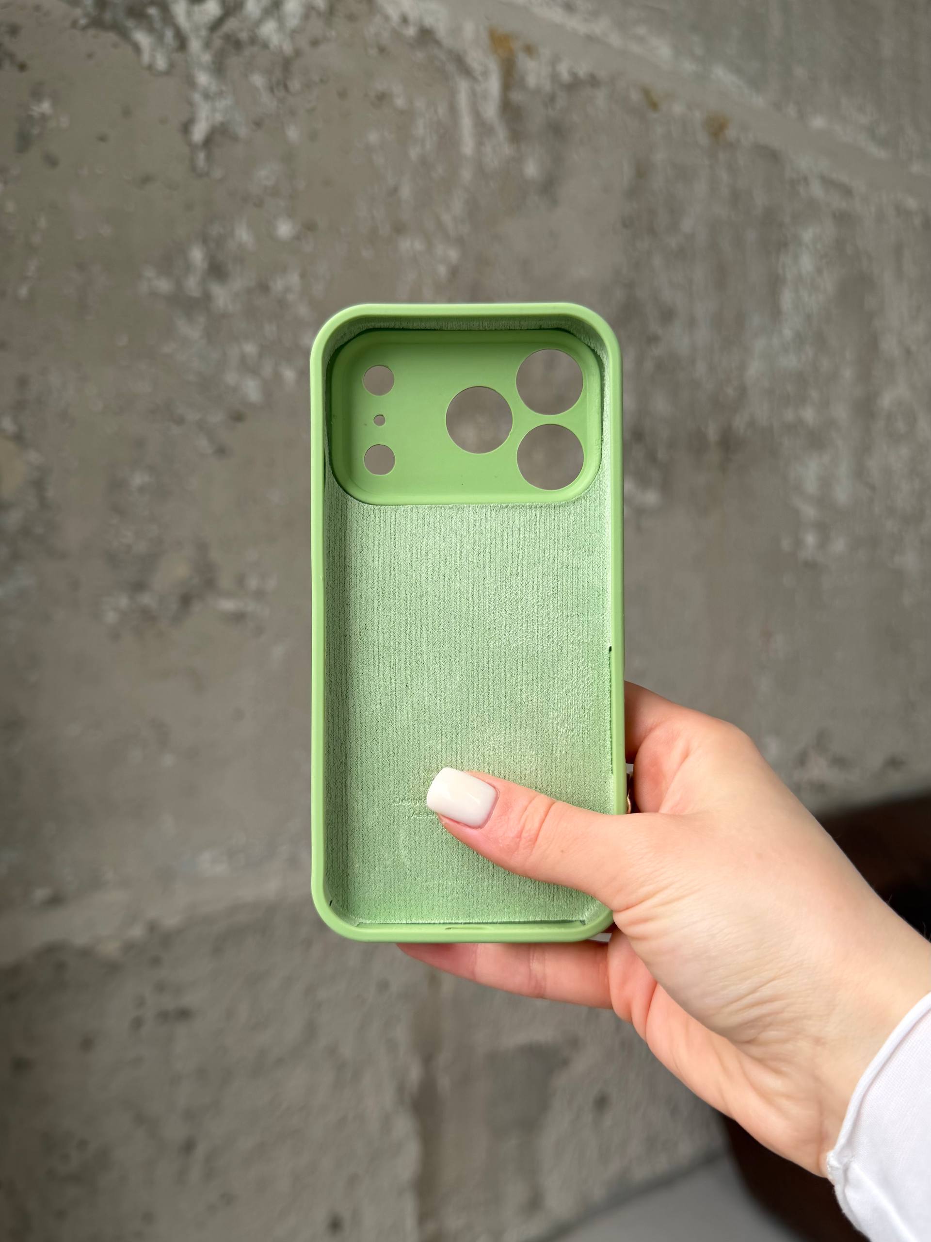 Чохол Silicone case із закритою камерою на iPhone 17 Pro Max Mint Gum #01