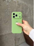 Чехол Silicone case с закрытой камерой на iPhone 17 Pro Max Mint Gum #01
