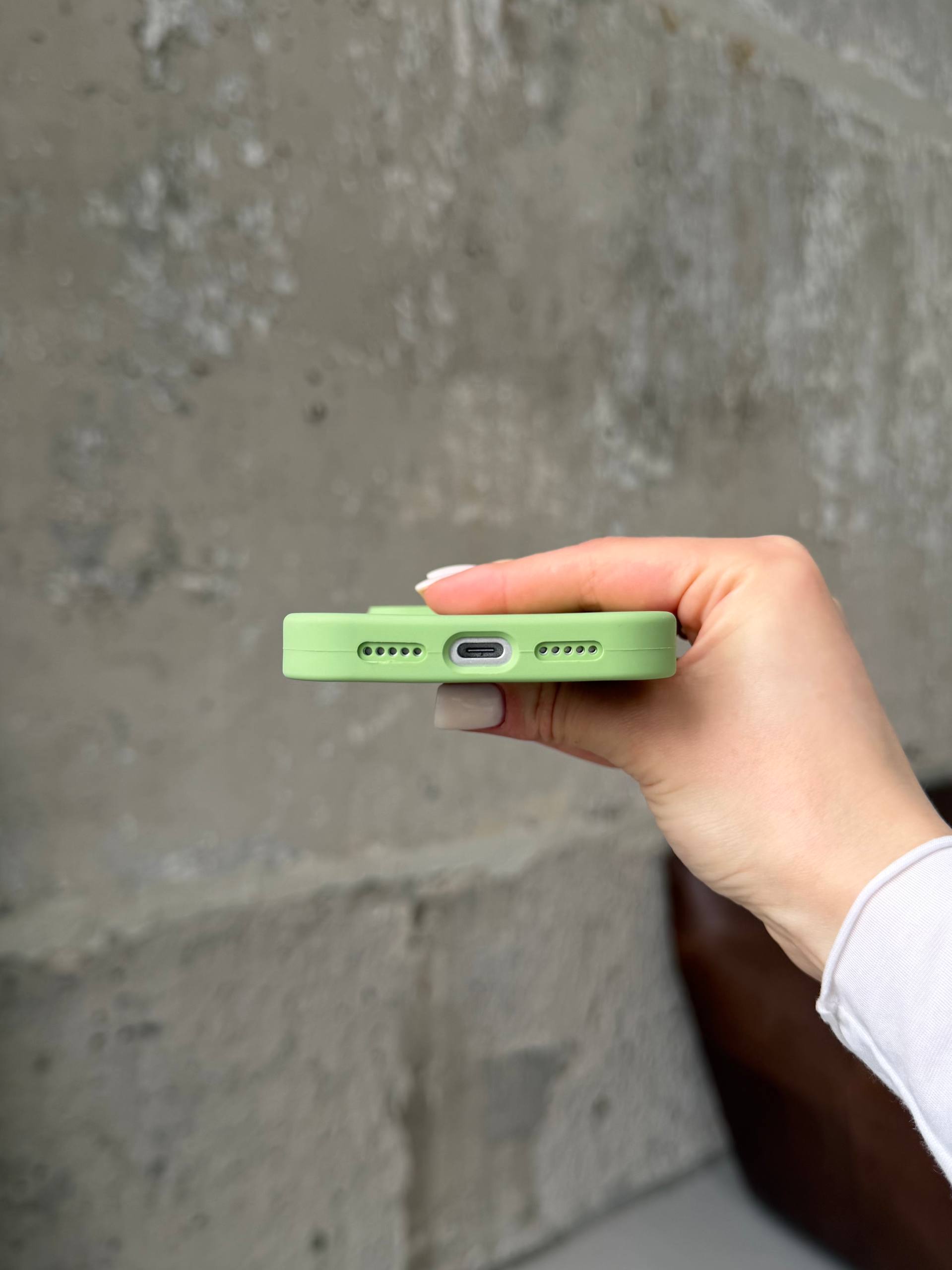 Чохол Silicone case із закритою камерою на iPhone 17 Pro Max Mint Gum #01