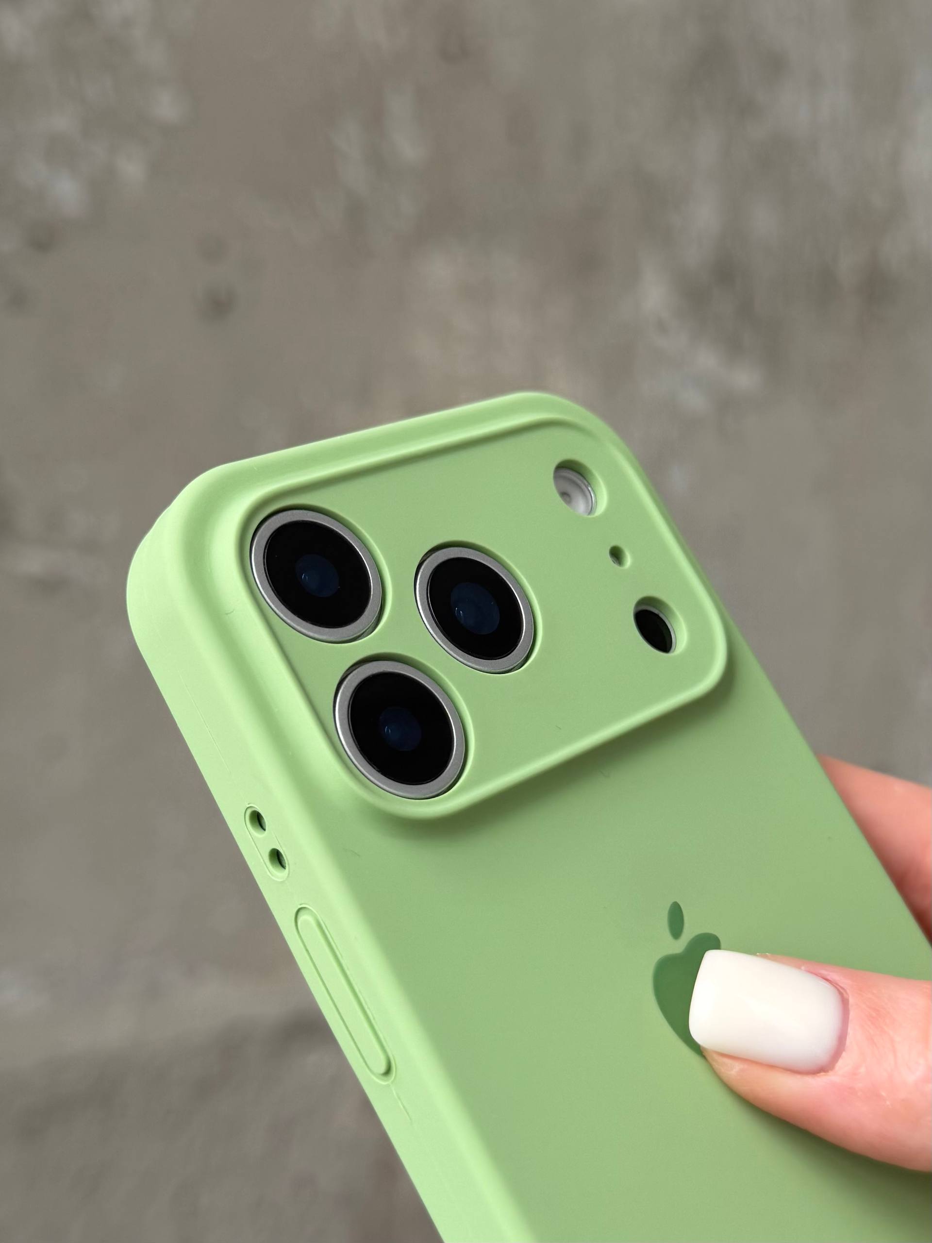 Чохол Silicone case із закритою камерою на iPhone 17 Pro Max Mint Gum #01
