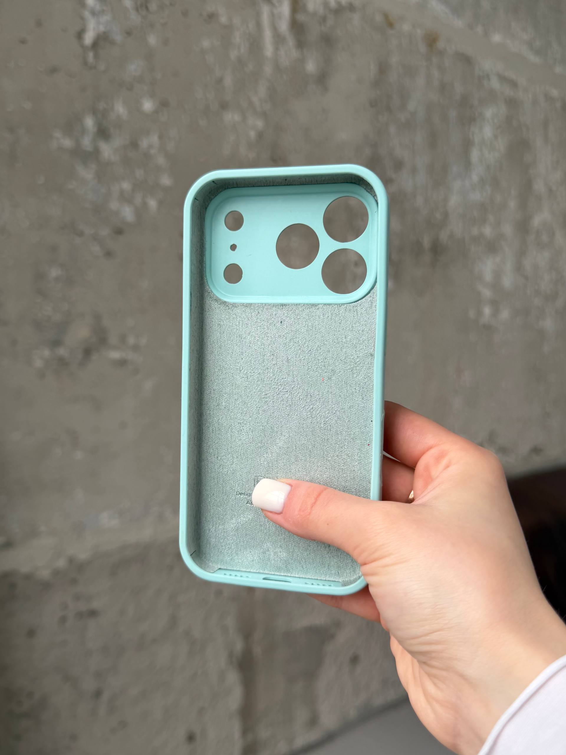 Чохол Silicone case із закритою камерою на iPhone 17 Pro Max Light Cyan #48