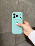 Чехол Silicone case с закрытой камерой на iPhone 17 Pro Max Light Cyan #48