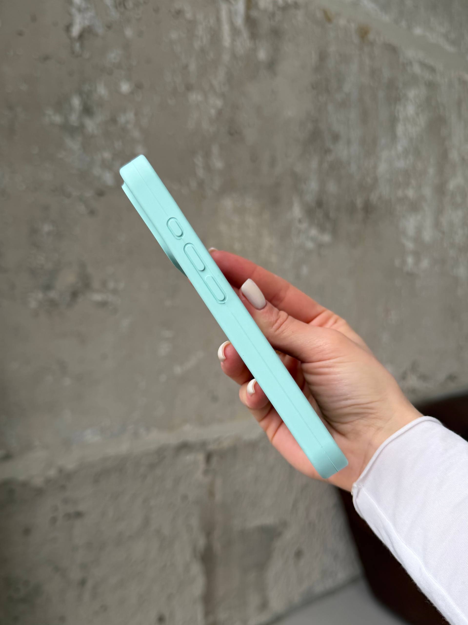 Чохол Silicone case із закритою камерою на iPhone 17 Pro Max Light Cyan #48