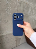Чехол Silicone case с закрытой камерой на iPhone 17 Pro Max Deep Navy #39