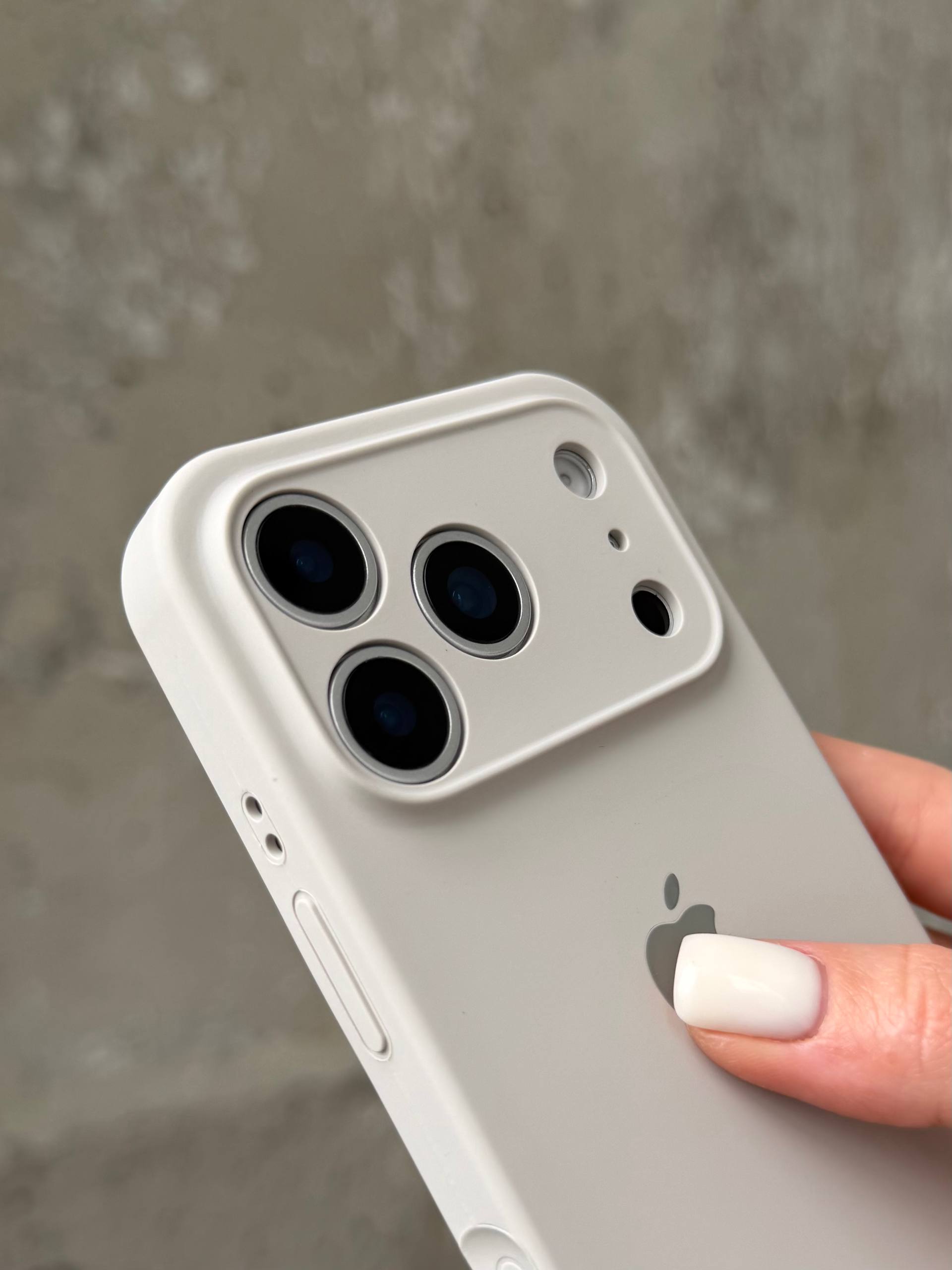 Чохол Silicone case із закритою камерою на iPhone 17 Pro Max Stone #09