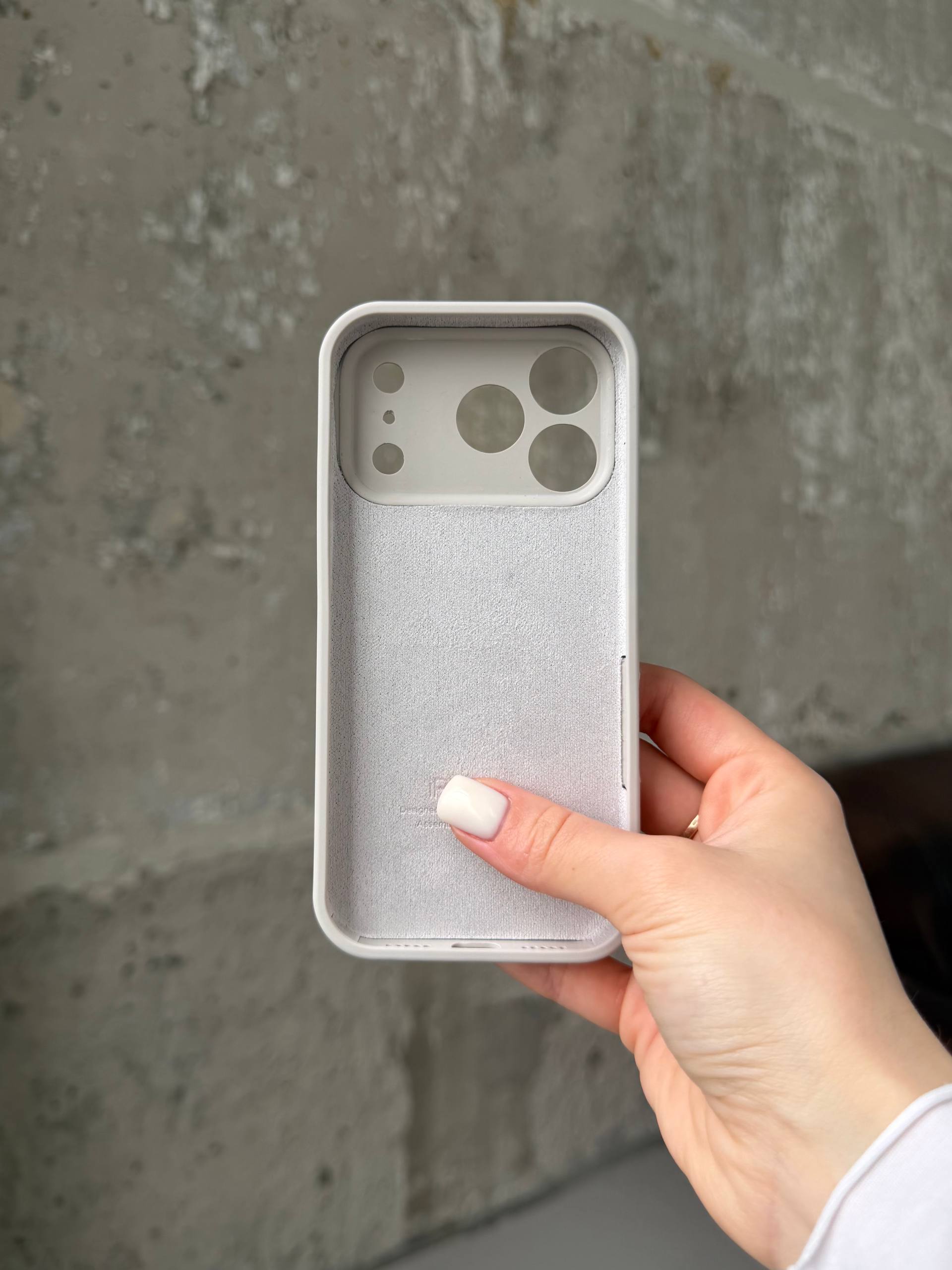 Чохол Silicone case із закритою камерою на iPhone 17 Pro Max Stone #09